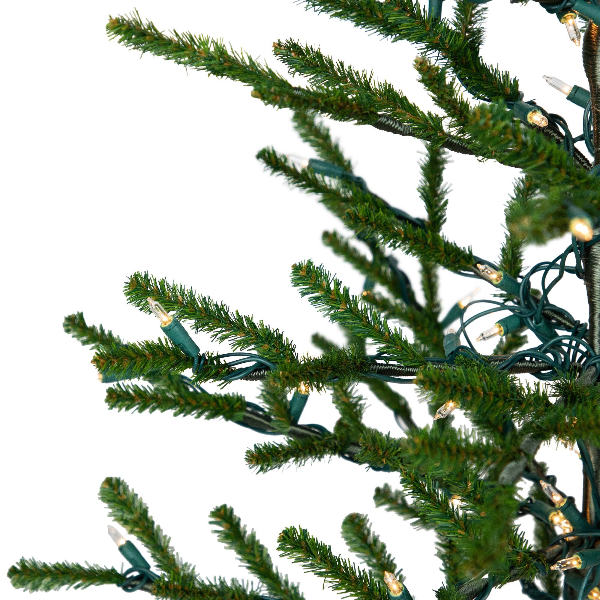 3ft. Pre-Lit Alpine Coral Artificial Christmas Tree, Clear Lights